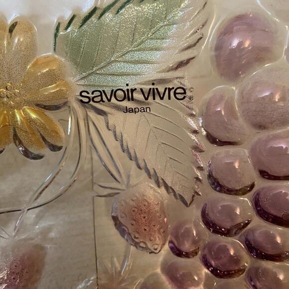 Vtg NIB Savoir Vivre Cornucopia Oval Crystal Bowl - Picture 7 of 14